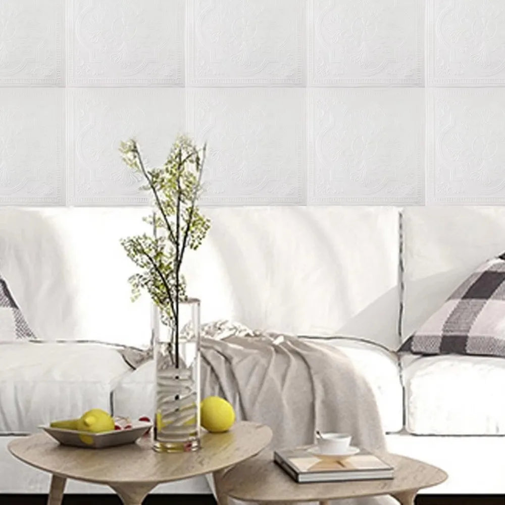 3D Brick Peel & Stick Foam Wall Panels 35×35cm Self-Adhesive