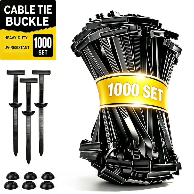 Heavy Duty Self-Locking Nylon Zip Ties & Cable Tie Buckles
