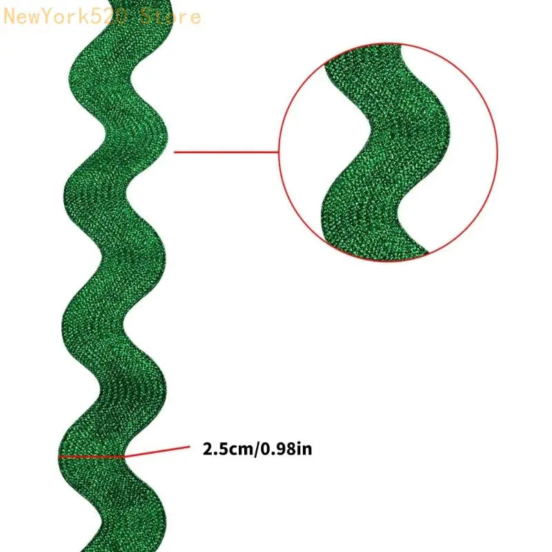 S-Shape Wavy Fringe Trim 10 Yards 25mm Polyester Ribbon