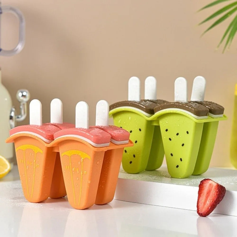Watermelon Popsicle Molds 4/6 Grid Reusable Food-Grade DIY