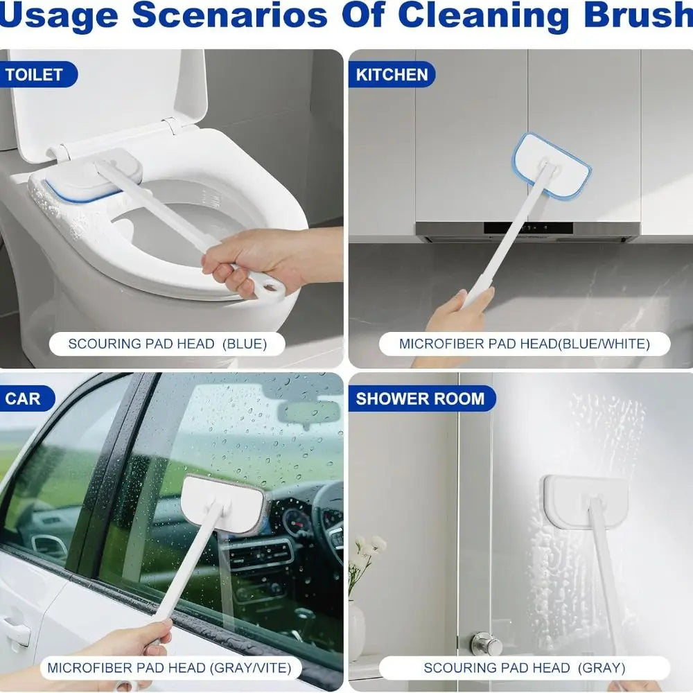 Long Handle Tub & Tile Scrubber Brush – No-Scratch Cleaner