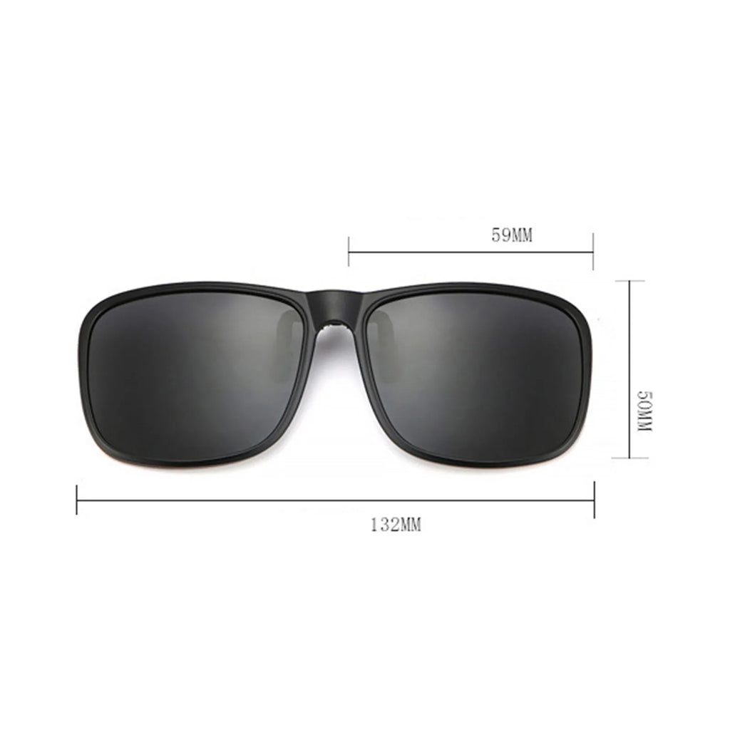 Polarized Clip-On Sunglasses UV400 – Large Frame, 8g Lightweight