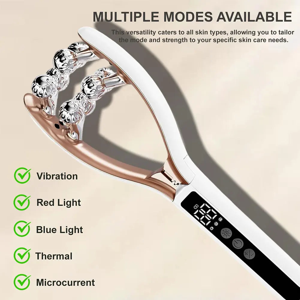 Electric 3D Face Roller Massager – EMS Microcurrent Skin Tool