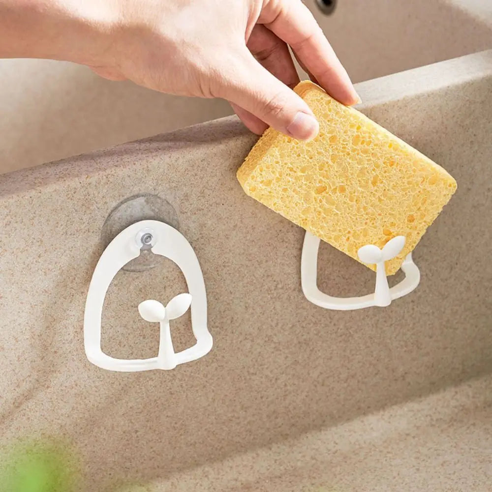 Suction Cup Sink Drain Rack – PP Sponge Holder & Organizer