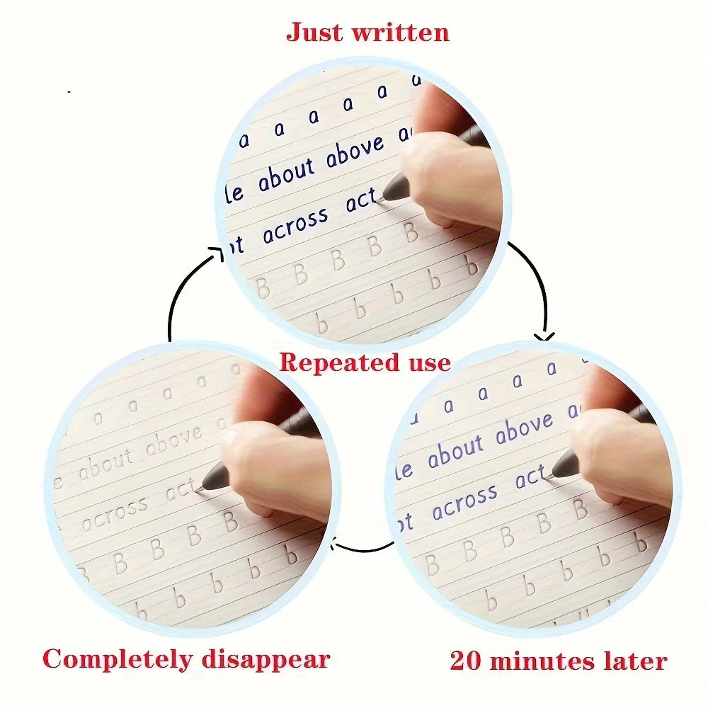 3D Italic Calligraphy Exercise Book – Reusable Handwriting Practice