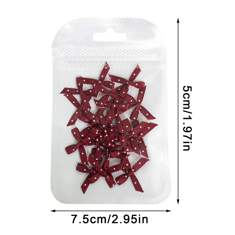20Pcs Wave Dot Fabric Bow Nail Art Charms – DIY Nail Decor