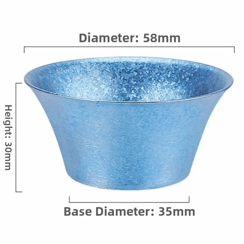 Double Wall Titanium Gongfu Tea Cup – Lotus Shape 40ml