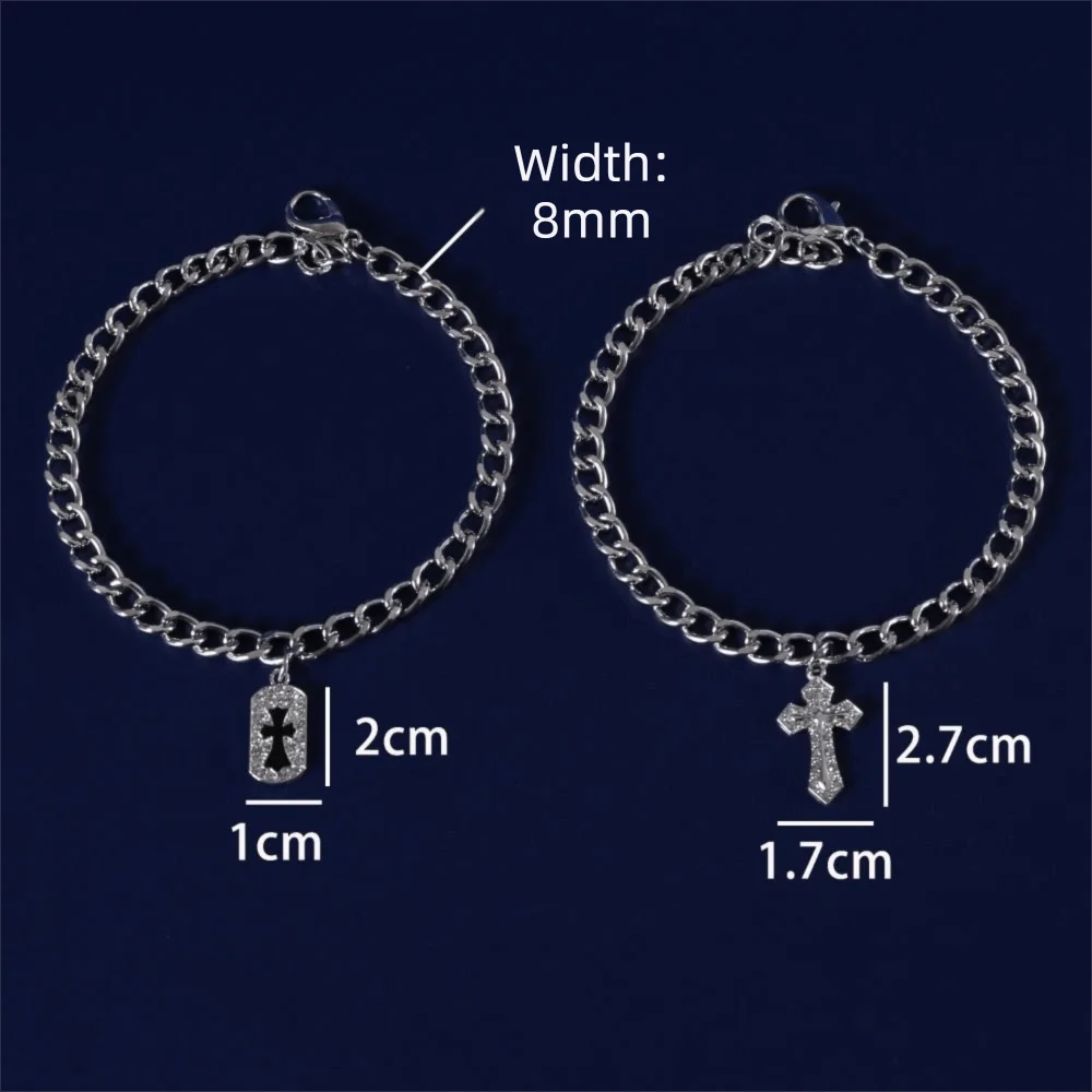 Zircon Cross Pendant Pet Necklace – Cat & Dog Collar Accessory