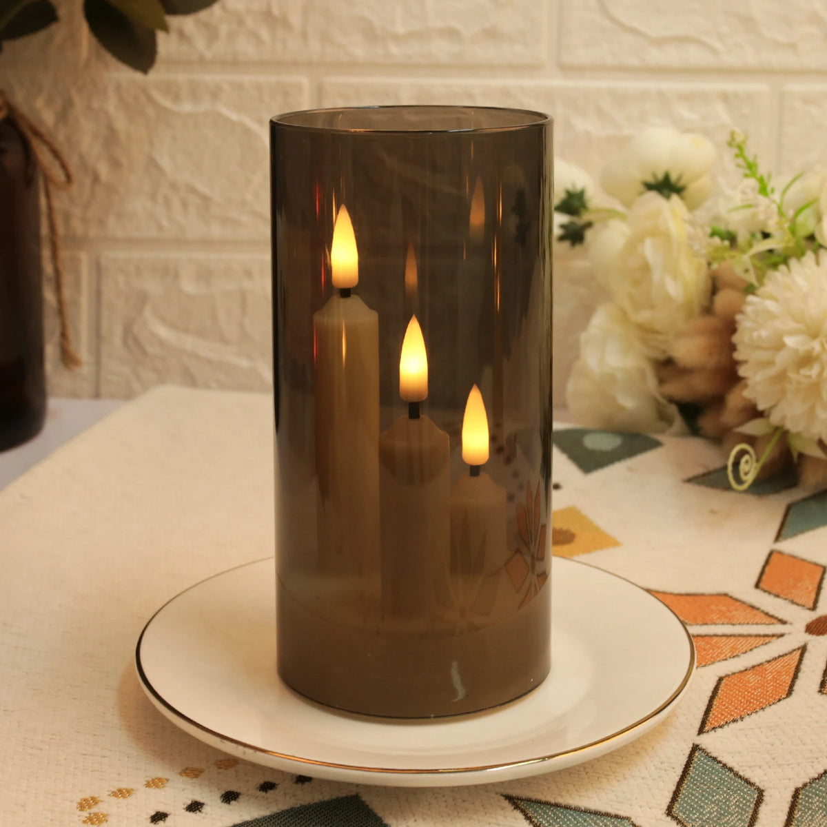 3-in-1 Flameless LED Taper Candles with Lampshade | Flickering