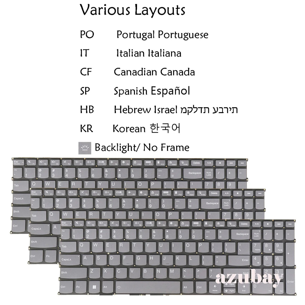 Backlit Keyboard for Lenovo IdeaPad Flex 5-16 | Multi-Language