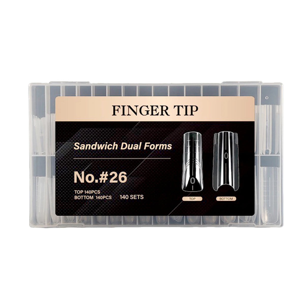 Sandwich Nail Dual Forms – Multi-Size Acrylic Molds for Extensions