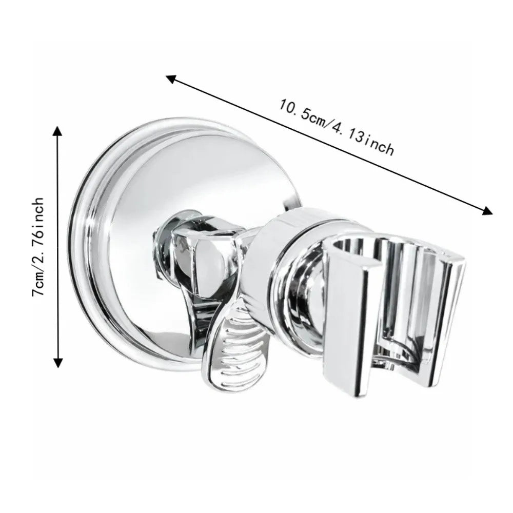 2-Pack Adjustable Suction Cup Shower Head Holder No-Drill
