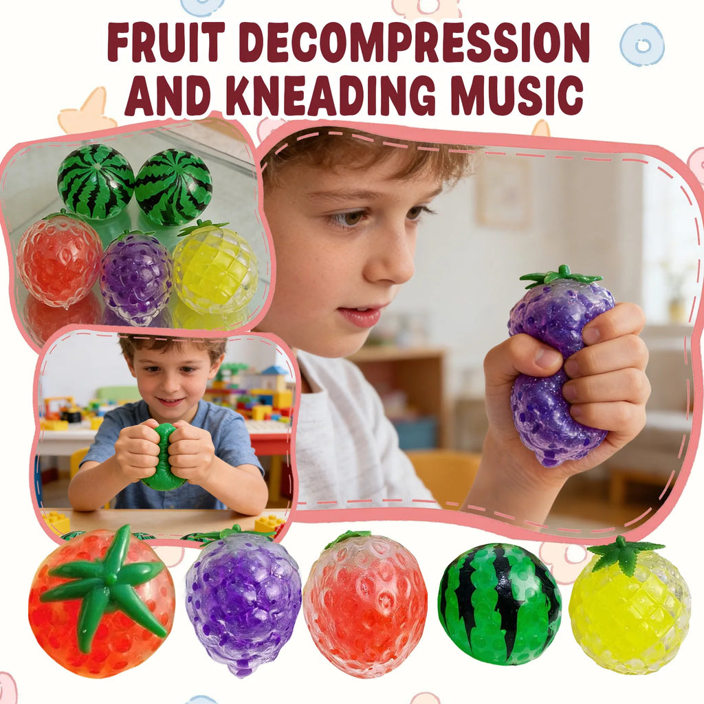Fruit Squishy Water Bead Squeeze Ball – Sensory Fidget Toy