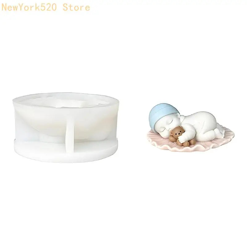 Silicone Baby Bear Candle Mold – DIY Wax Casting Figure