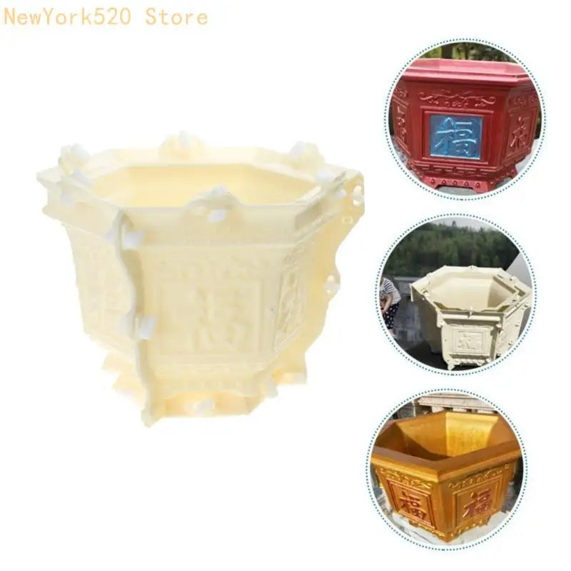 DIY Hexagonal Concrete Flower Pot Mold – Plastic Planter Mold