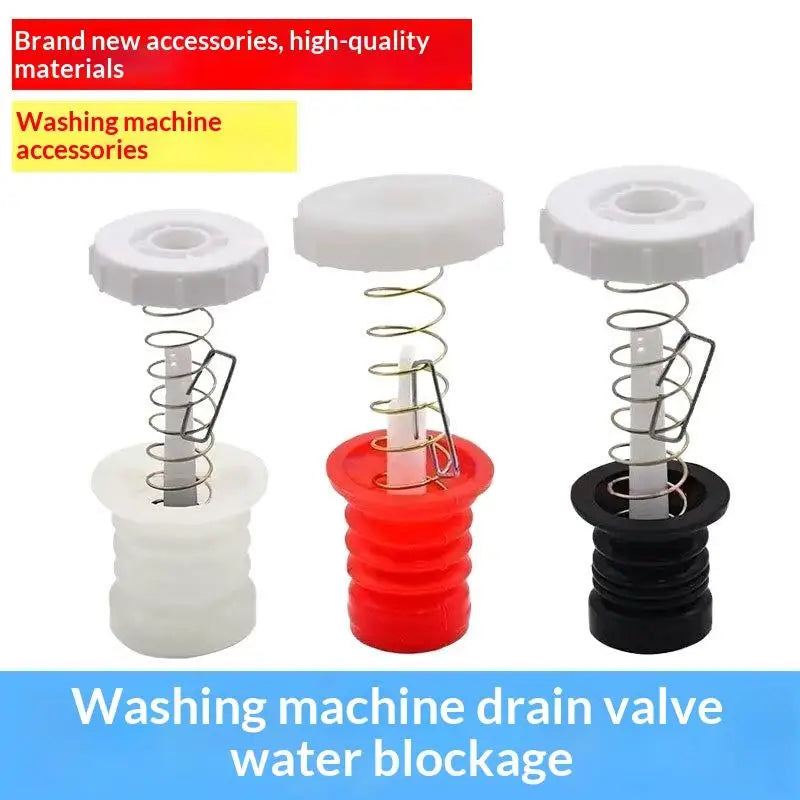 Washing Machine Drain Valve Plug Set – Rubber Seal & Spring