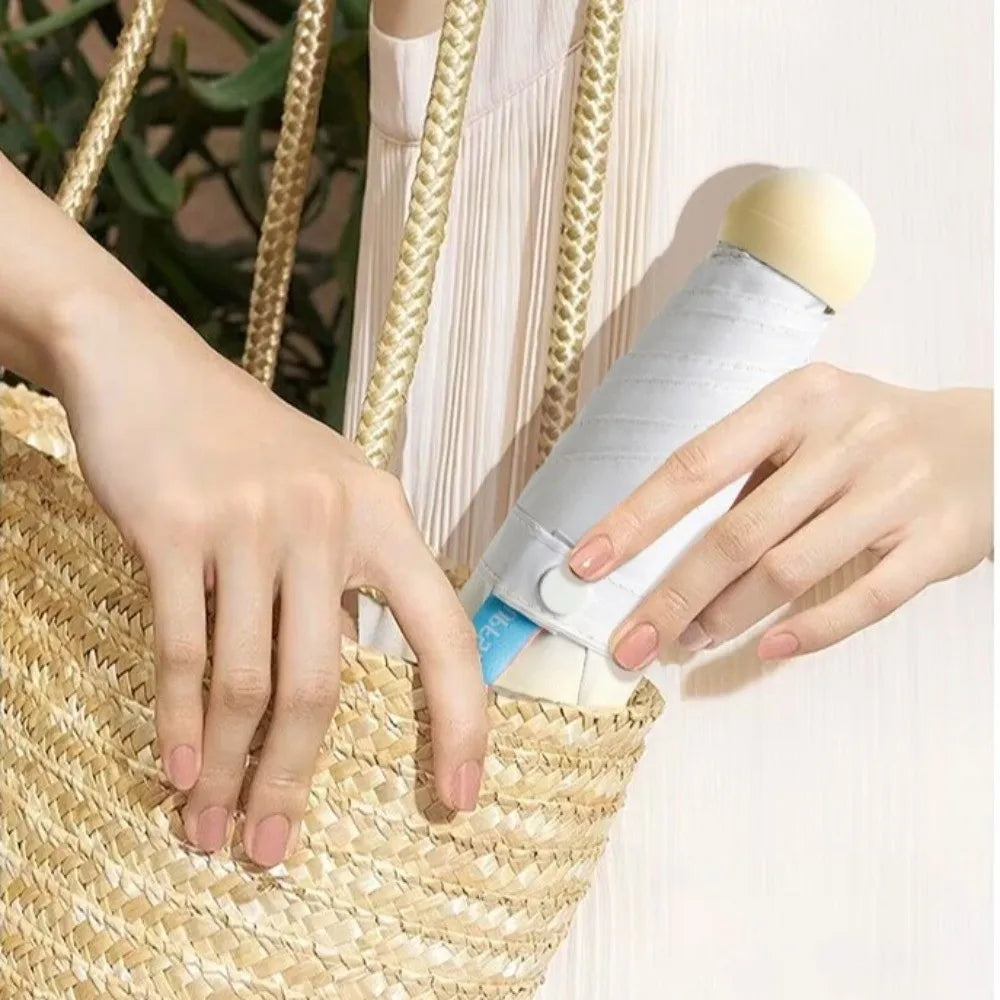 Portable Gradient Pocket Umbrella – UV & Rain Folding Shade