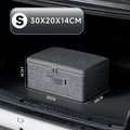 Foldable Gray Storage Box with Lid – Large Clothing Organizer