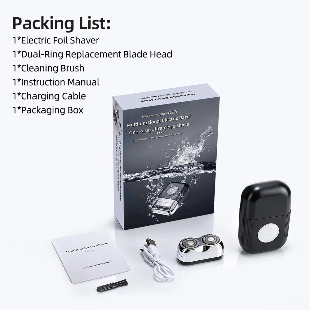 AFDEAL Mini Electric Foil Shaver Men – USB-C, IPX7 Waterproof
