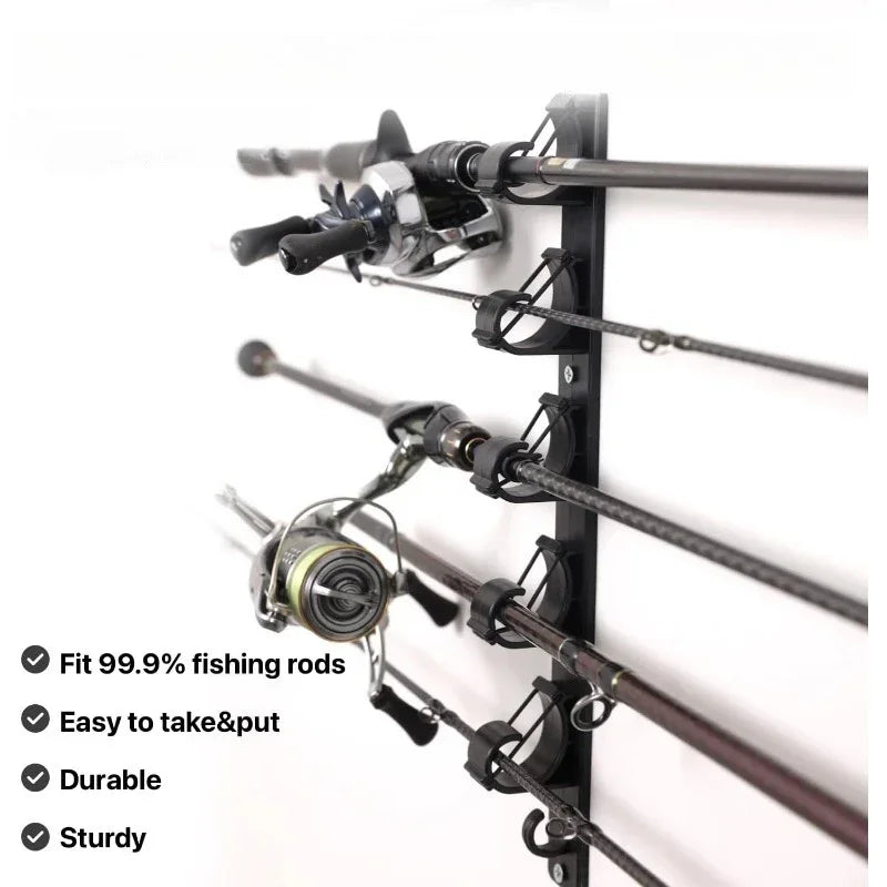 Wall & Ceiling Fishing Rod Holder – Holds 6 Rods | OUZEY