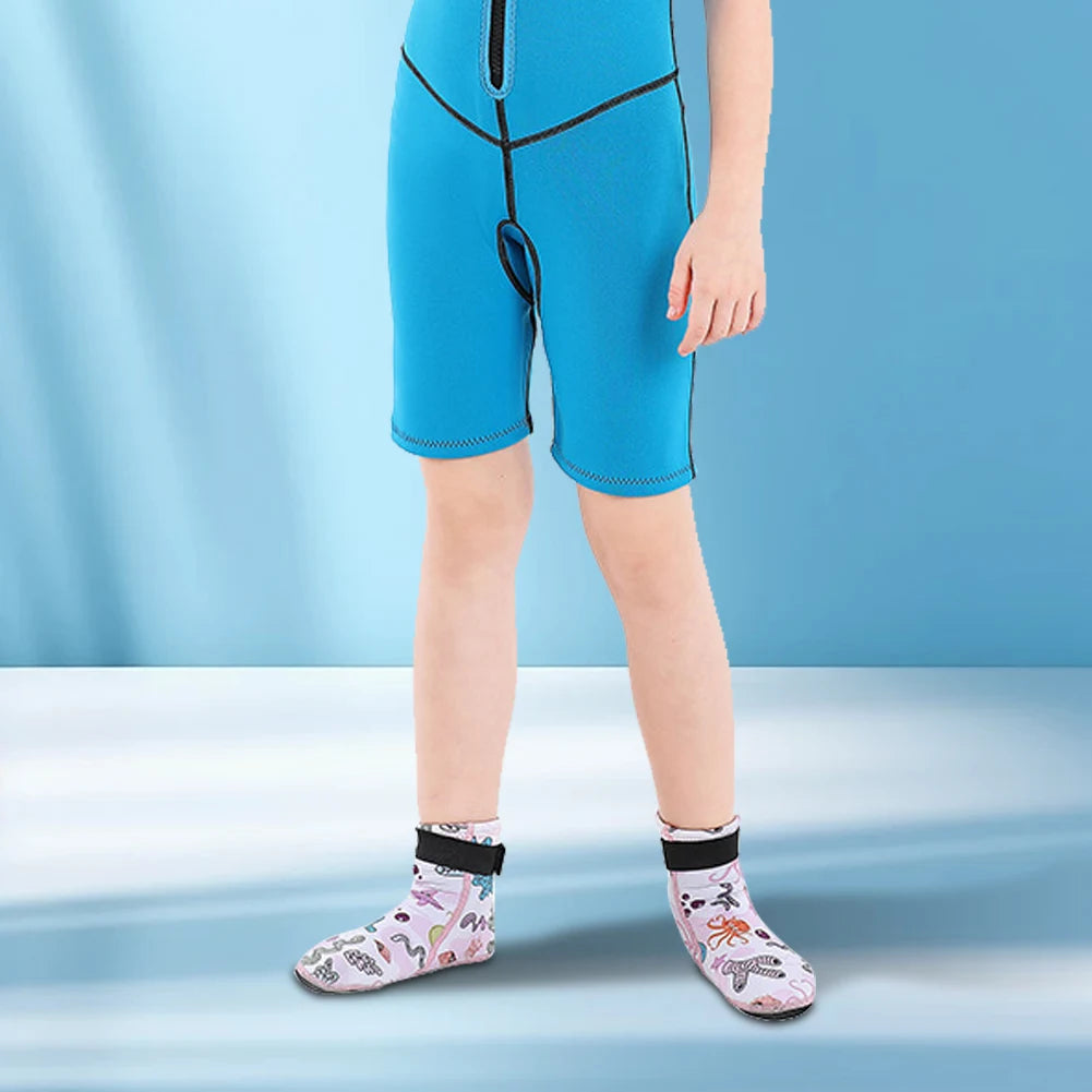 Kids Neoprene Water Socks – Anti-Slip Beach & Swim Socks