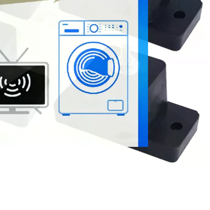 4-Pack Rubber Anti-Vibration Isolator Pads for AC Units