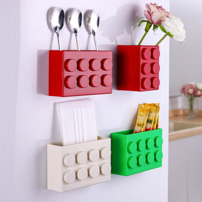 2-Pack Magnetic Storage Box Fridge Door Organizer – Punch-Free