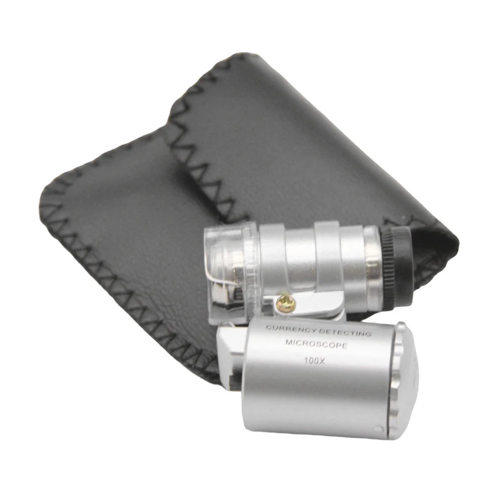VODOOL Mini LED Pocket Microscope – Handheld Jeweler Loupe