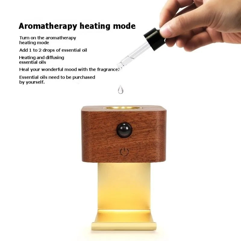 USB LED Night Light Aroma Atmosphere Lamp – Wood Animal Shape