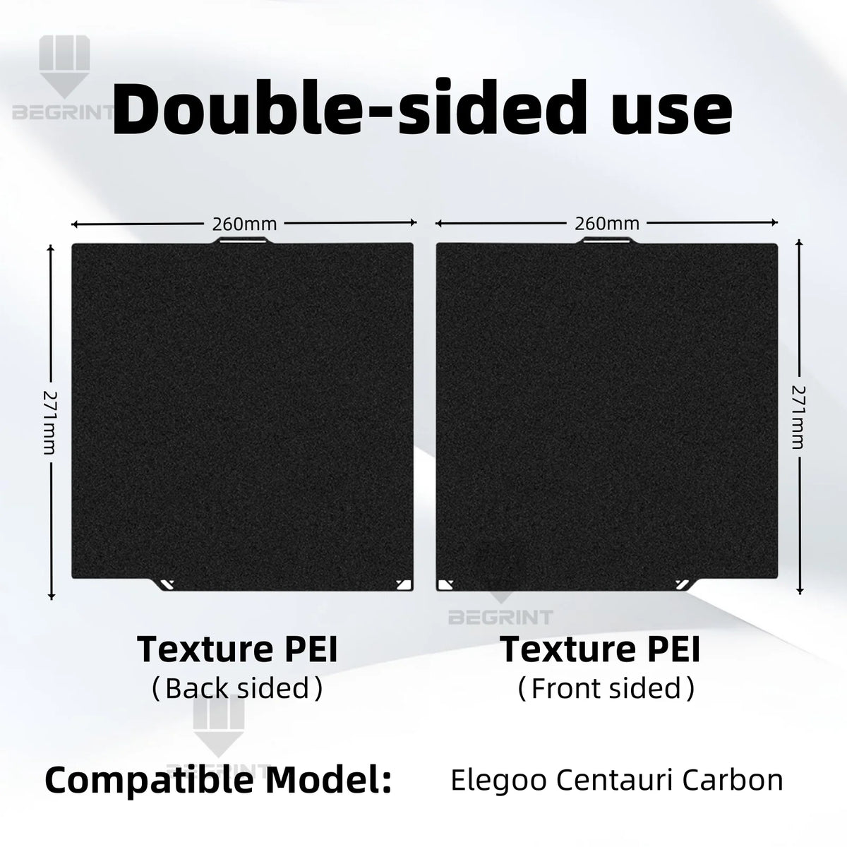 BEGRINT 260x271mm Build Plate for Elegoo Centauri Carbon