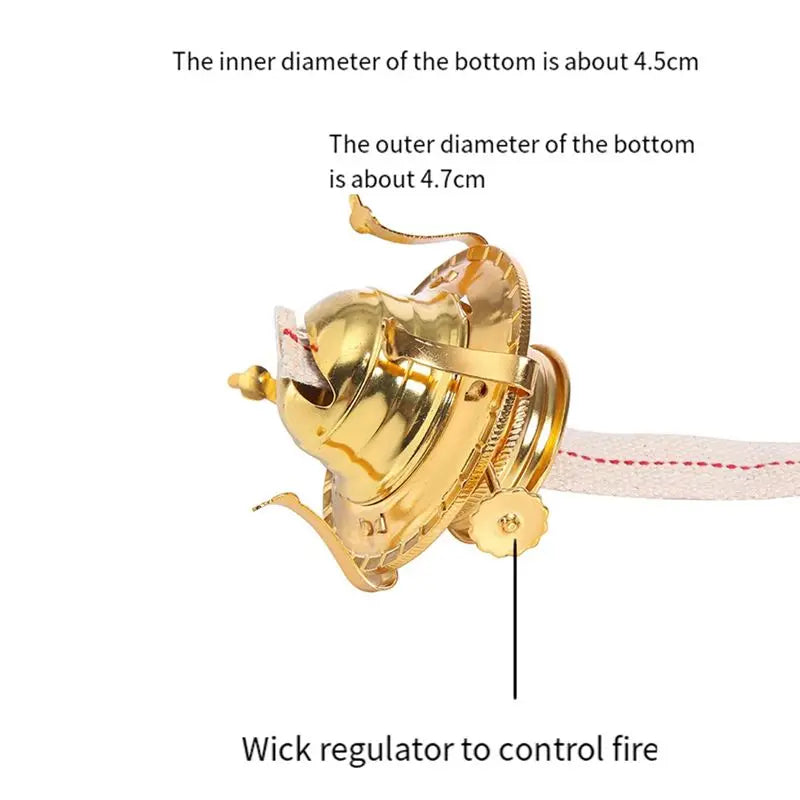 2-Pack Oil Lamp Burner Kit with Collar & Cotton Wick