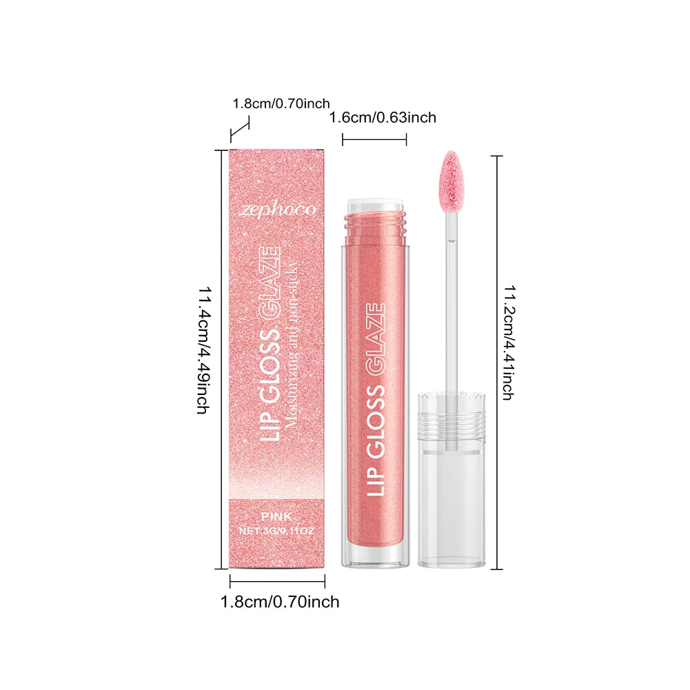 Misscheering Pink Shimmer Lip Gloss – Moisturizing & Non-Sticky