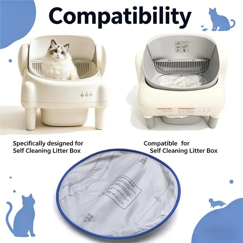 4-Pack Waterproof Cat Litter Box Replacement Liner Pads