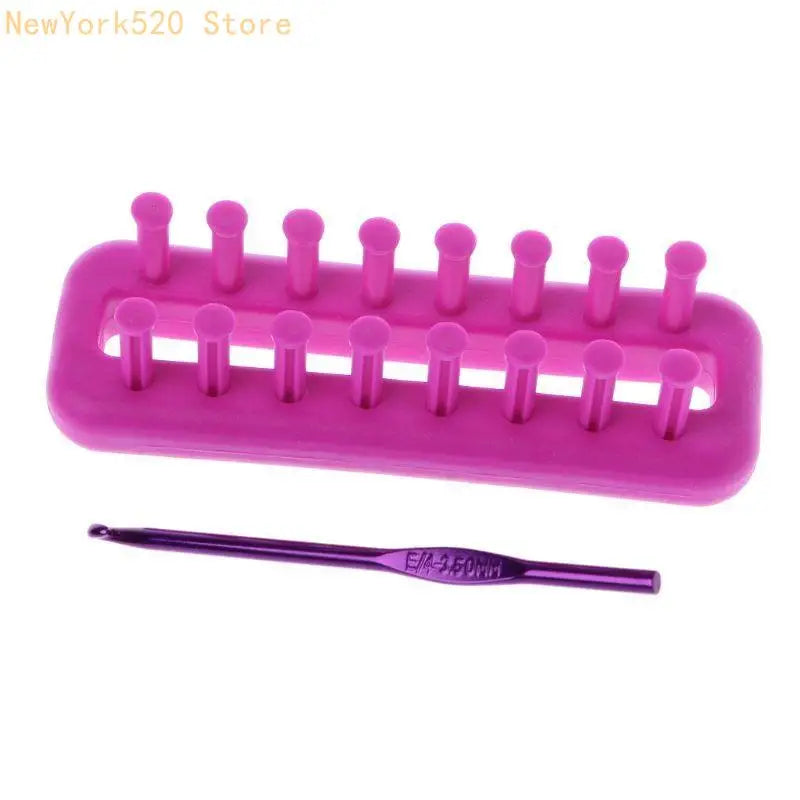 Rectangle Scarf Knitting Loom Set with Needle – DIY Craft Tool