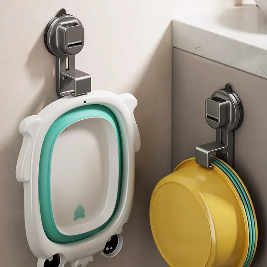 Suction Cup Wall Hooks No-Drill Washbasin Storage Rack 1/3 PCS