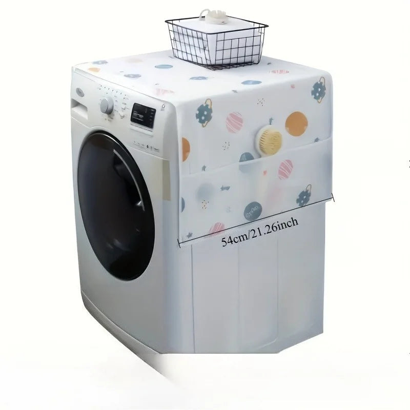 Appliance Dust Cover with Pockets – Fridge & Washer Protector