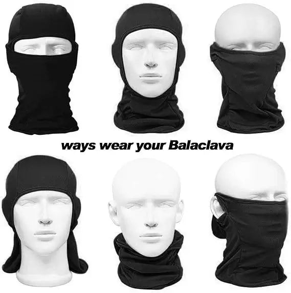 VIBE Quick-Dry Balaclava Full-Face Mask – 3/6/9 Pack