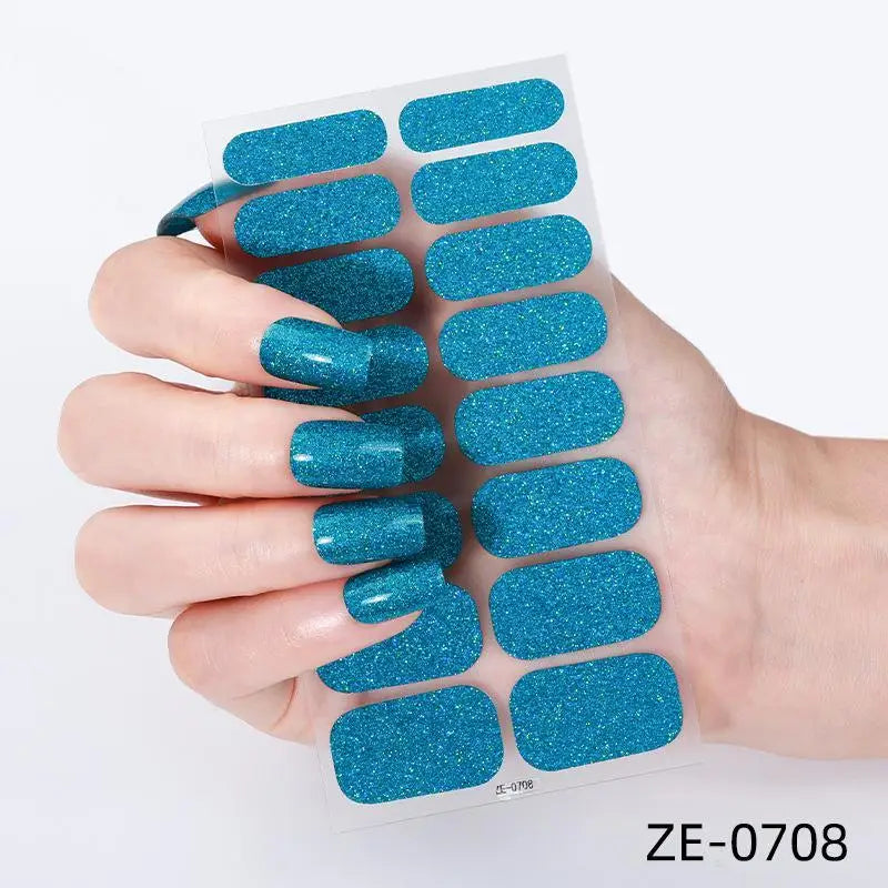Glitter Self-Adhesive Nail Polish Strips – DIY Nail Wraps