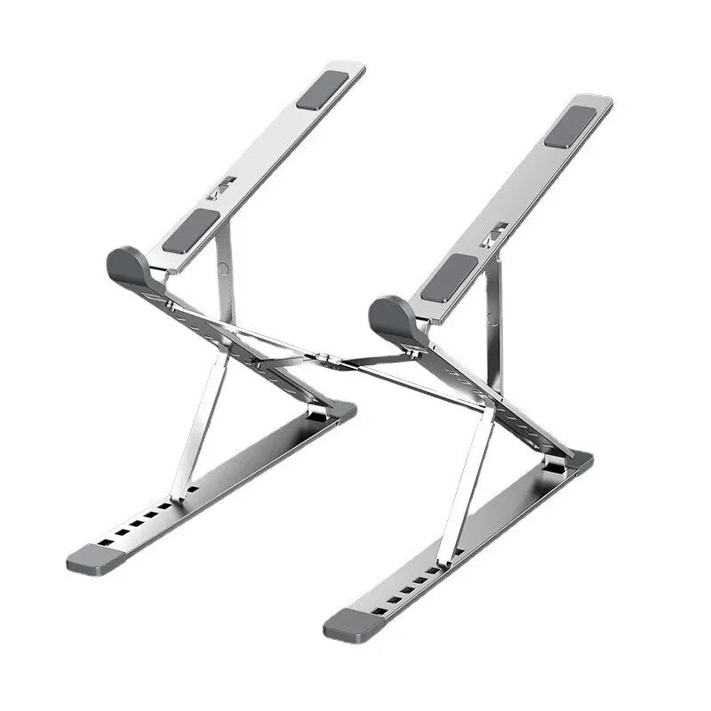 VIBE Foldable Aluminum Laptop Stand – Adjustable, Silver