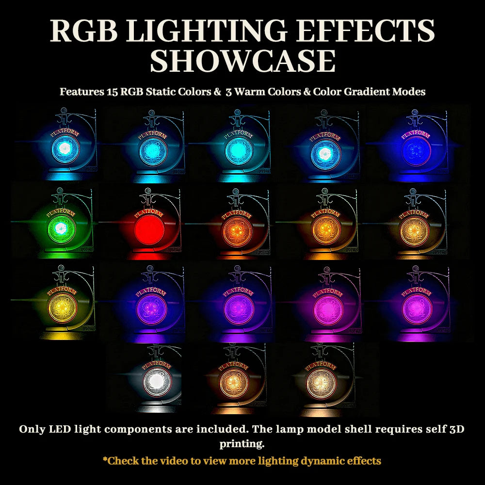 LED Lamp Kit 001 for Bambu Lab 3D Printer – 15-Color Remote