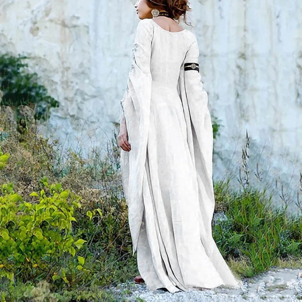 Women's Gothic Victorian Long Sleeve Maxi Dress | Medieval Costume