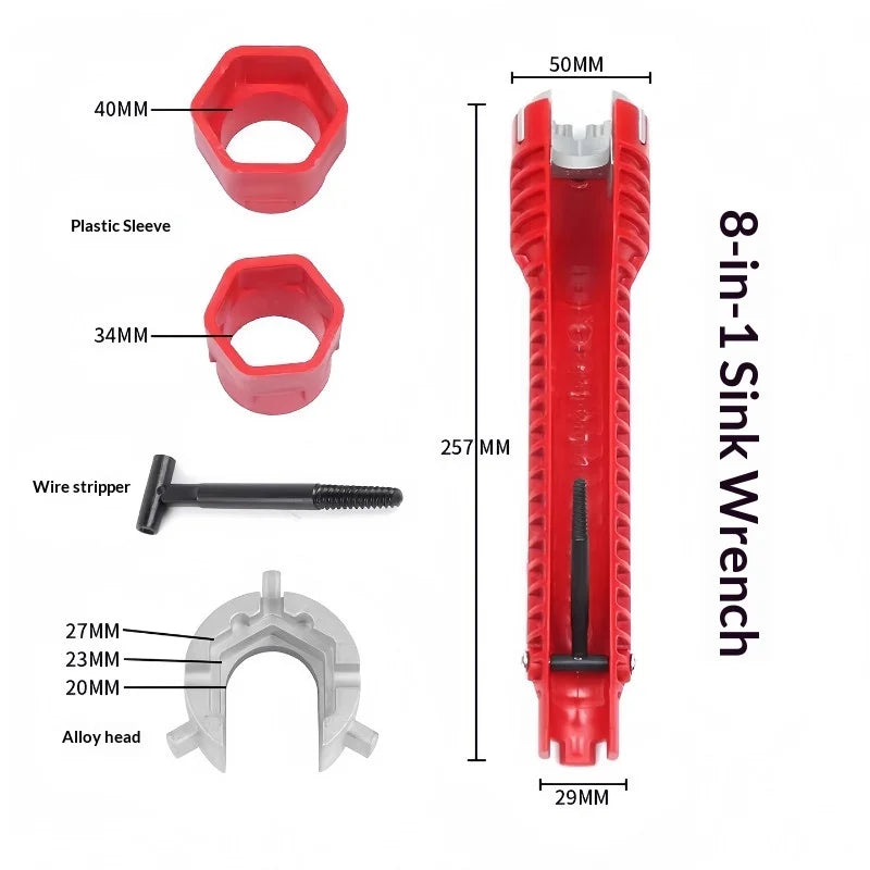 8-in-1 Basin Wrench Faucet Installer Plumbing Tool