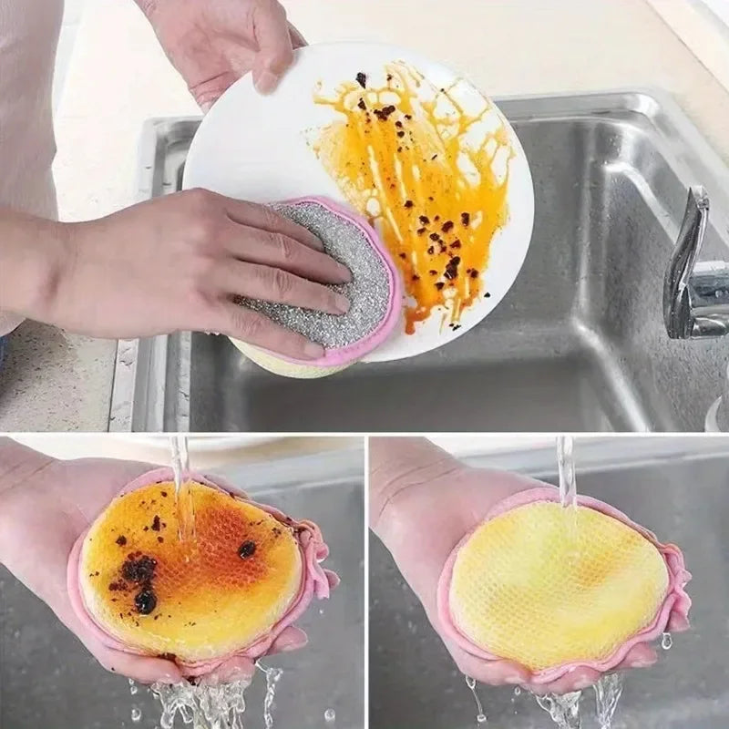 Double-Sided Dishwashing Sponge 3/5 Pack – Kitchen Scrubber