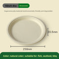 50-Pack Disposable Round Paper Plates – Oil Resistant, Eco-Friendly