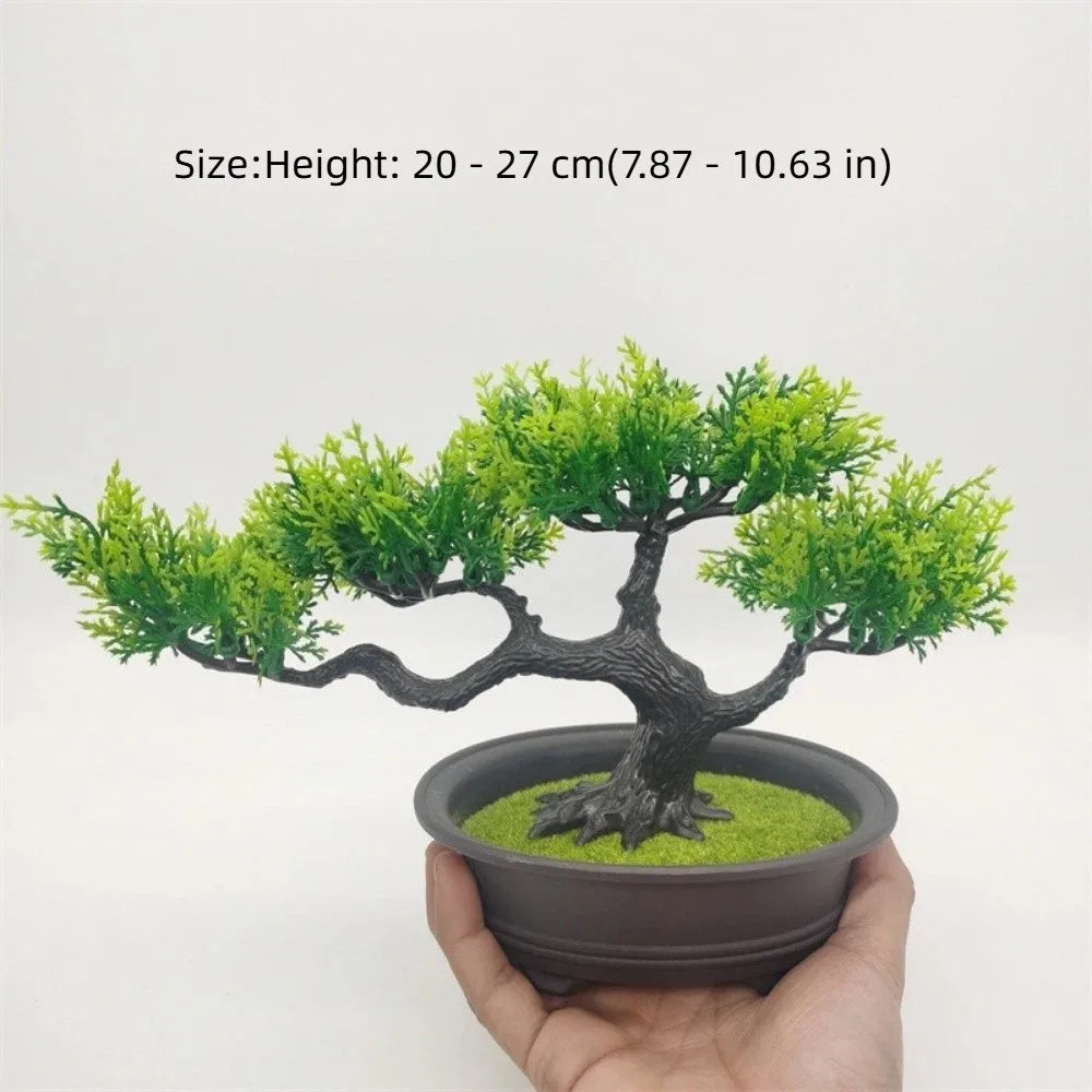 Artificial Bonsai Tree Faux Pine Plant Indoor Decor