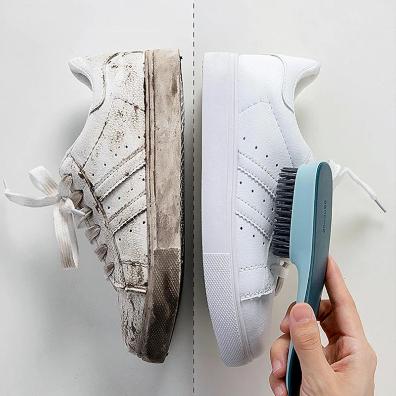 Dual-Head Shoe Cleaning Brush – Soft & Hard Bristles