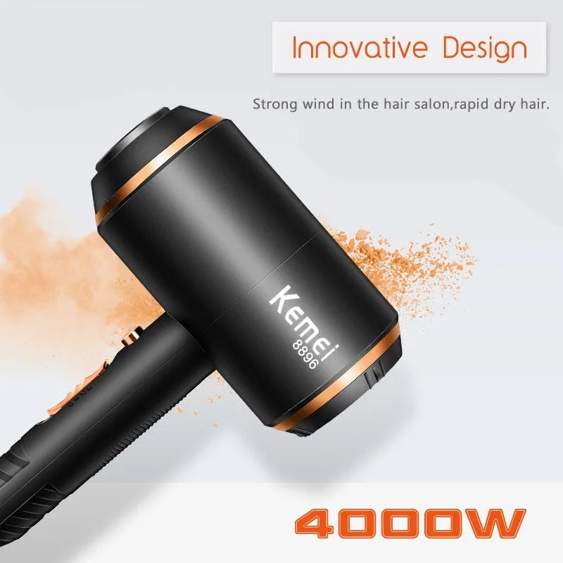 Kemei KM-8896 4000W Professional Ionic Hair Dryer – 3 Heat Settings