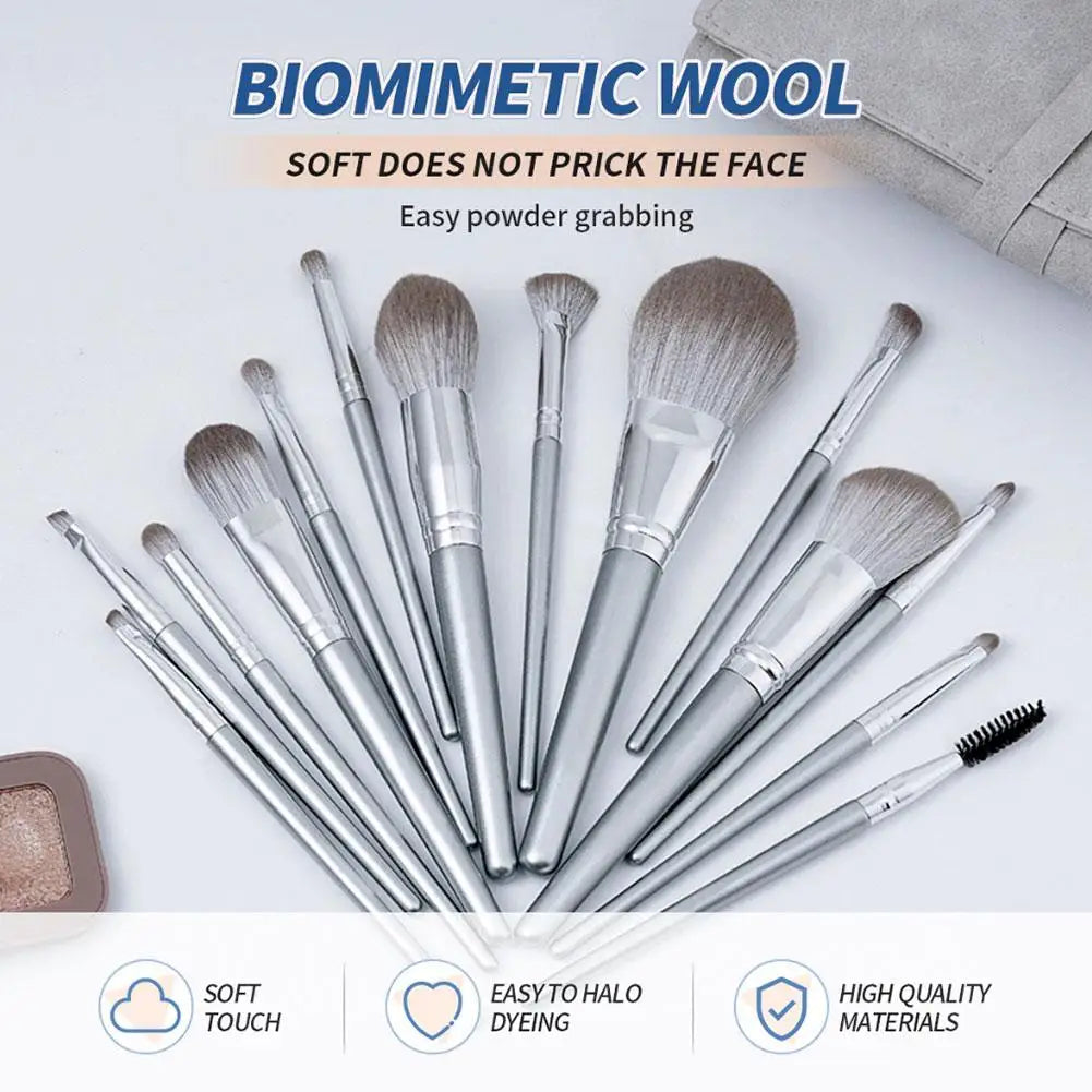 14-Piece Professional Makeup Brush Set – Foundation & Eye