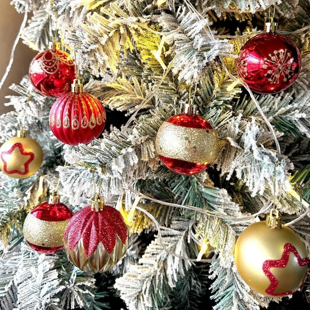 16/45PCS Electroplated Christmas Ball Ornaments Set – Tree Décor