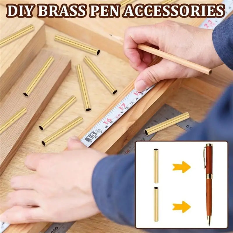35Pcs Slimline Pen Tubes 7mm OD Seamless Brass DIY Pen Making